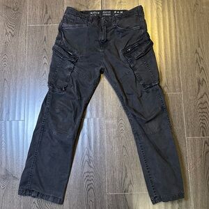 G-Star RAW 3301 Black Cargo Pants Men’s 34 Utility Tactical Workwear Streetwear